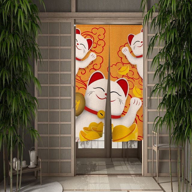 Noren japonais Chat samouraï – Image 2