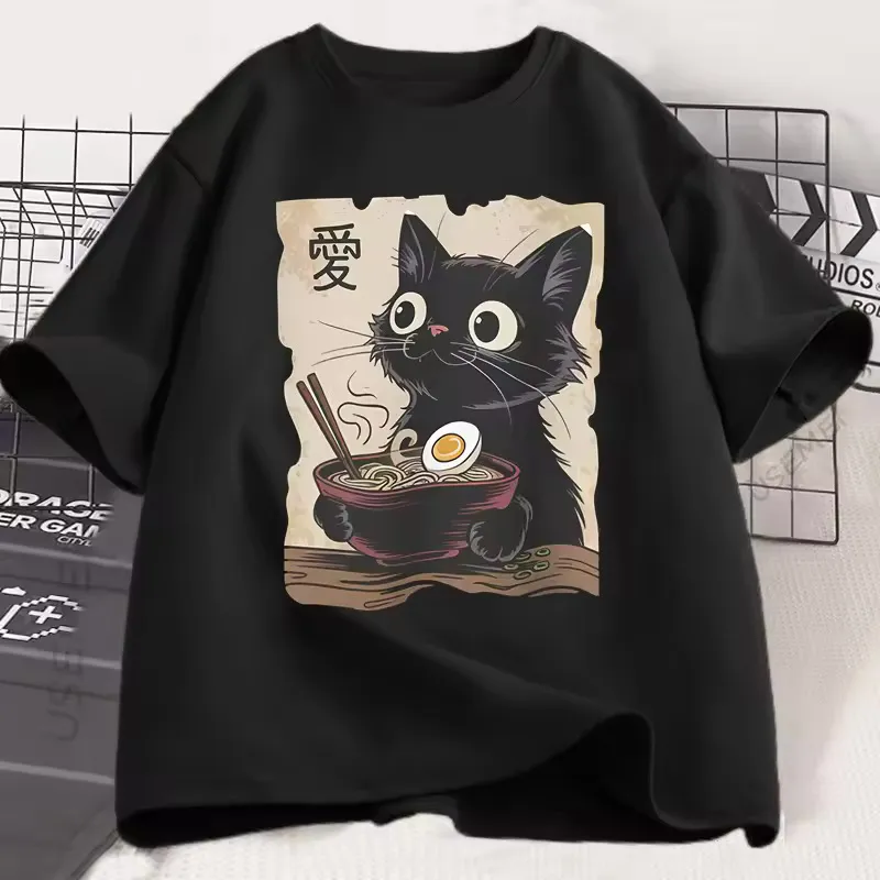 T-shirt japonais Chat Ramen â Image 2